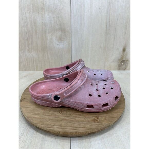 Crocs Classic Red White Comfort Clogs Unisex Mens 7 Womens 9 - Picture 3 of 7